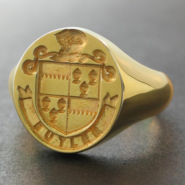 Custom Made Irish Coat of Arms Rings - Gold
